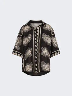 JOHANNA ORTIZ Black Paisley Situation Top Black