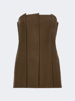 PROENZA SCHOULER Corinne Strapless Top Dark Loden