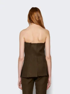 PROENZA SCHOULER Corinne Strapless Top Dark Loden -Artemides shop R2414007 49039 05 1