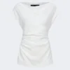 PROENZA SCHOULER Francesa Off The Shoulder Top White