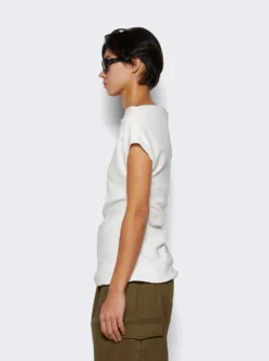 PROENZA SCHOULER Francesa Off The Shoulder Top White -Artemides shop R2414022 2479 04 1