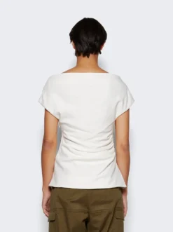 PROENZA SCHOULER Francesa Off The Shoulder Top White -Artemides shop R2414022 2479 05 1