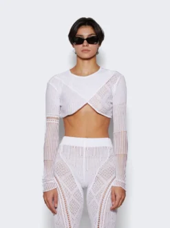Loona Crop Top White -Artemides shop REAW23 05W 2479 03 1