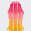 Angel Ombre Top Pink And Orange