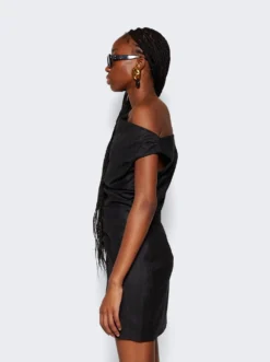 Cashmere Ruched Mini Dress Grey -Artemides shop RS24DR22 2494 04 1