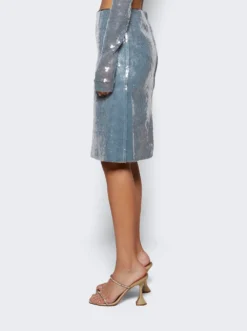 Wile Midi Skirt Dolphin Blue -Artemides shop S 070 AW23 48109 04 1