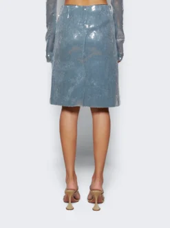 Wile Midi Skirt Dolphin Blue -Artemides shop S 070 AW23 48109 05 1