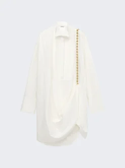 Loewe Chain Shirt Dress Optic White