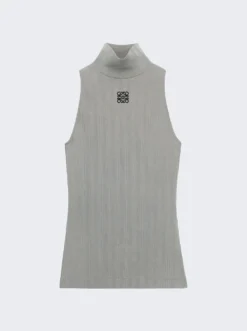 Loewe High Neck Top Sparkling Grey