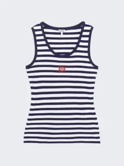 Loewe Anagram Tank Top White And Navy