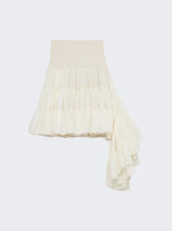 Loewe Ruffled Skirt Off White