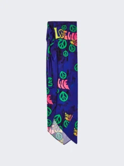 Loewe X Paula's Ibiza Peace Pareo Skirt Purple And Multicolor