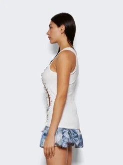 Cut Out Viscose Tank Top White -Artemides shop SS23D1NZ533 06 2479 04 1
