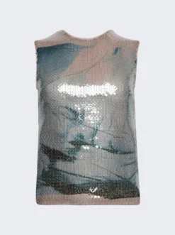 Nage Top Blue Print And Fog