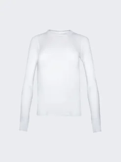 Fitted Long Sleeve Tee White