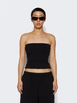 Opaque Tube Top Black -Artemides shop W1071R15 Black 03