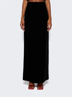 Velvet Column Skirt Black 7 Velvet Column Skirt Black -Artemides shop W2087R14 2509 03 1