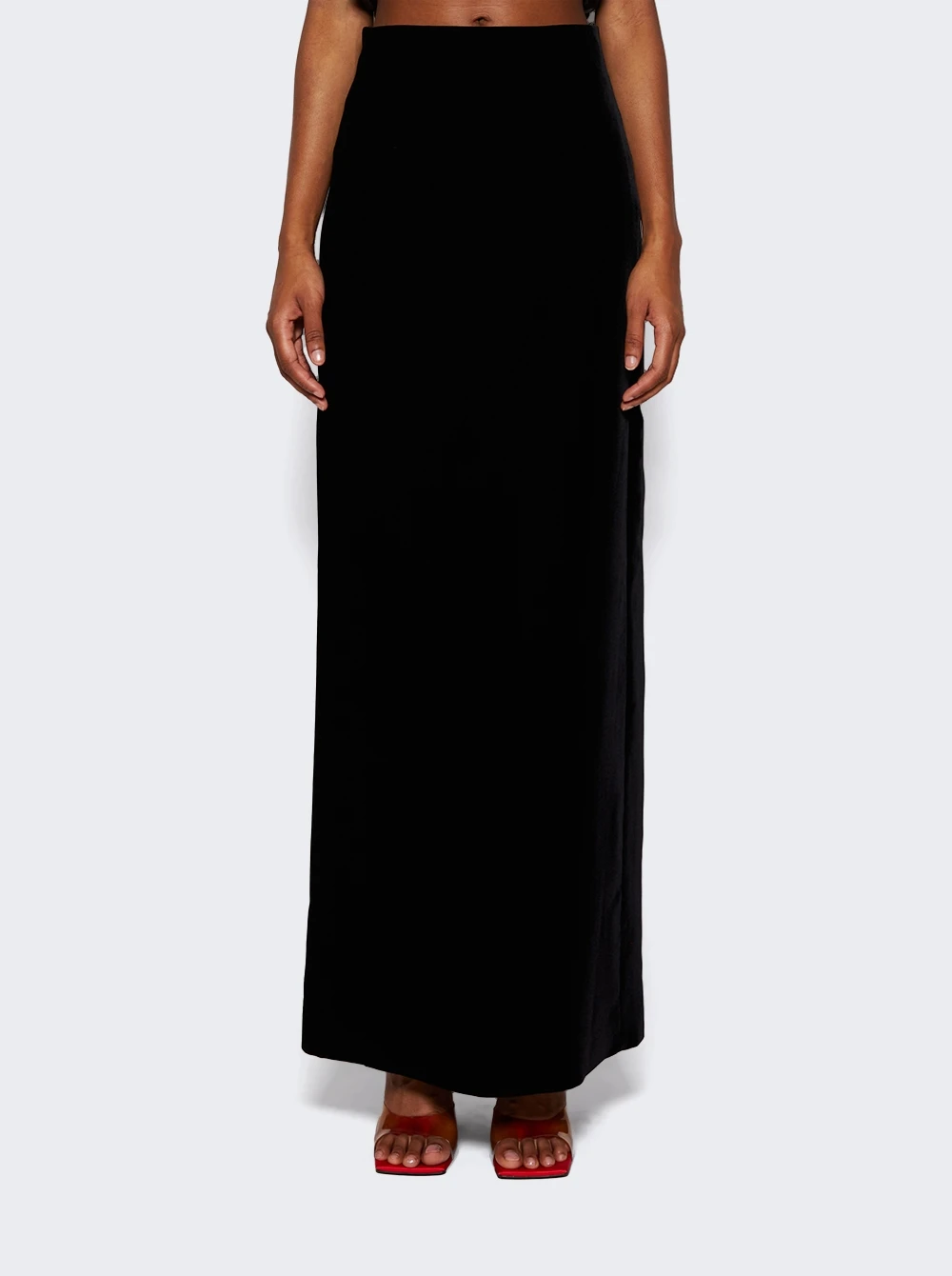 Velvet Column Skirt Black 3 Velvet Column Skirt Black - Image 3