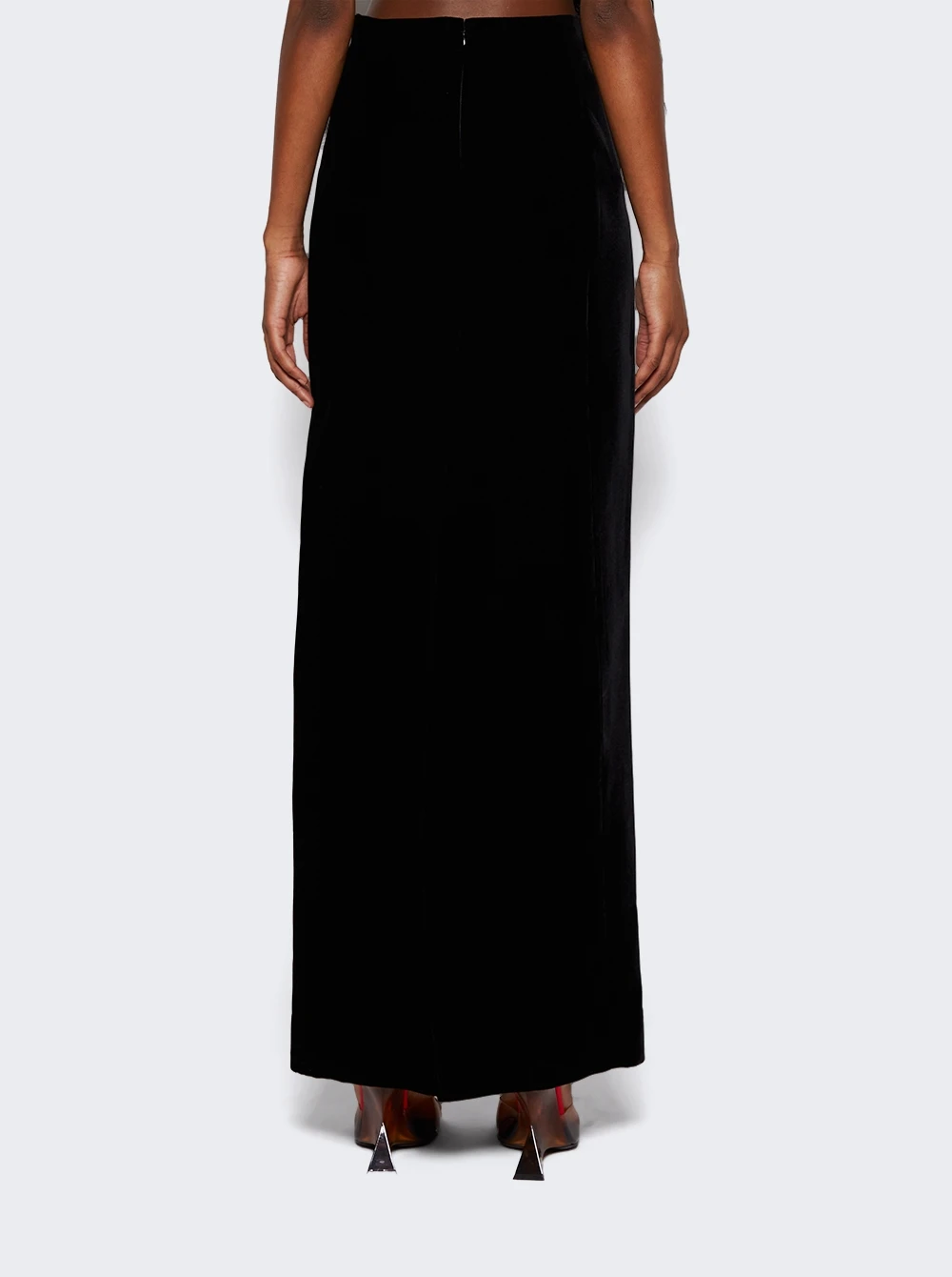 Velvet Column Skirt Black 5 Velvet Column Skirt Black - Image 5