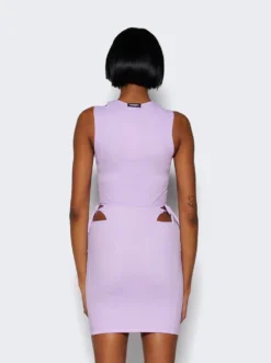 VETEMENTS Deconstructed Bikini Dress Lilac -Artemides shop WE64DR120V 5775 05 1