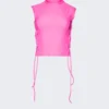 VETEMENTS Tie Fastening Tank Top Hot Pink