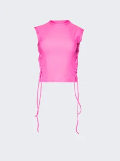 VETEMENTS Tie Fastening Tank Top Hot Pink