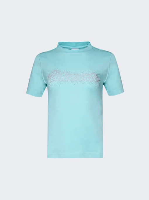 VETEMENTS Bling Logo Tee Mint -Artemides shop WE64TR360M 29202 01 1