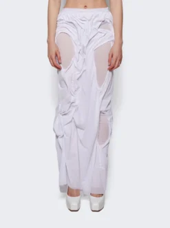 Wetlook Long Skirt White -Artemides shop WETLOOK LONG SKIRT 2479 03 1
