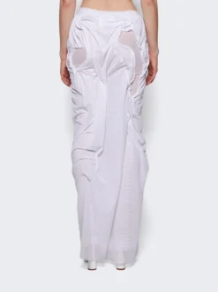 Wetlook Long Skirt White -Artemides shop WETLOOK LONG SKIRT 2479 05 1
