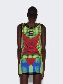 Y/Project X Jean Paul Gaultier Trompe-l'oeil Lingerie Tank Top Red And Green -Artemides shop YPJPGWTOP2 S24 J104 40577 05 1