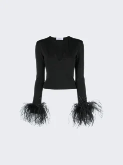 Uscilla Top Jet Black -Artemides shop t 187 pw23 f 01